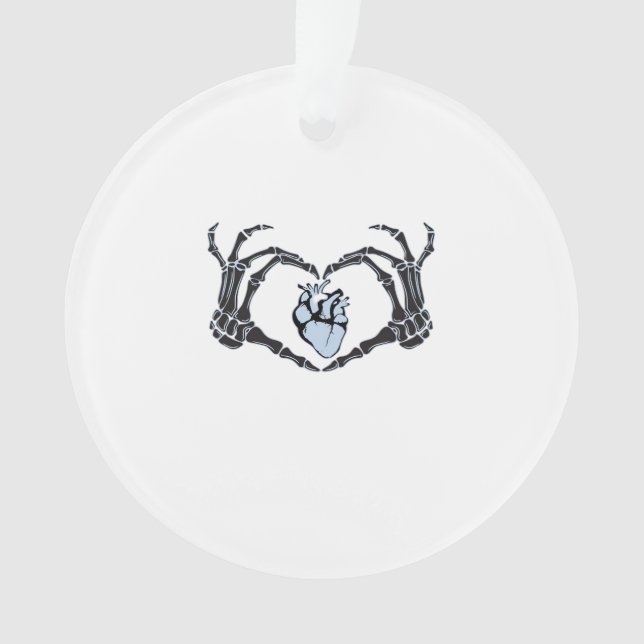 Skeleton Heart Mains Design Classique Pour Hallowe (devant)
