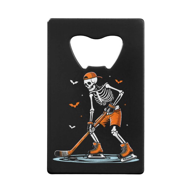 Skeleton Hockey sur glace Halloween garçons Drôle  (Devant)