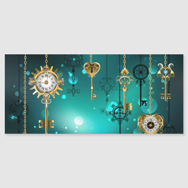 Skeleton Keys on Green Background (Devant)