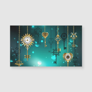 Skeleton Keys on Green Background