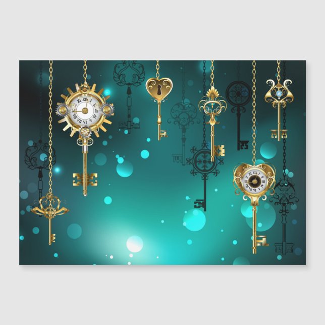 Skeleton Keys on Green Background (Devant)