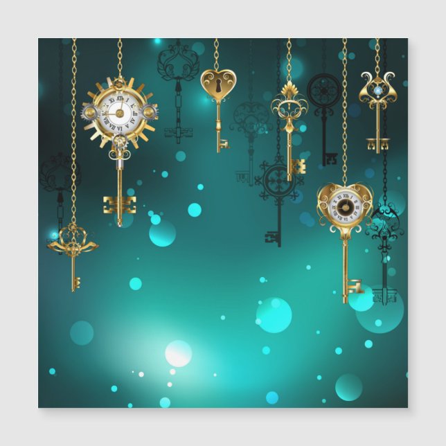 Skeleton Keys on Green Background (Devant)