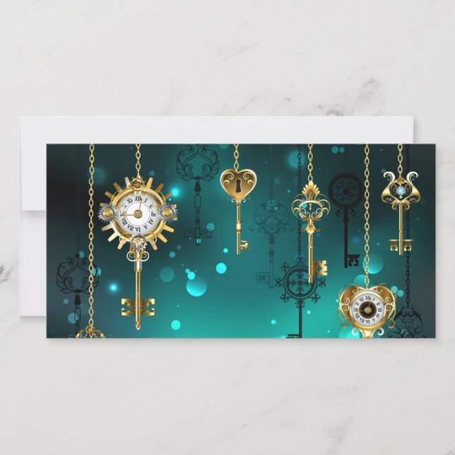 Skeleton Keys on Green Background (Devant)