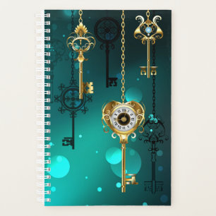 Skeleton Keys on Green Background