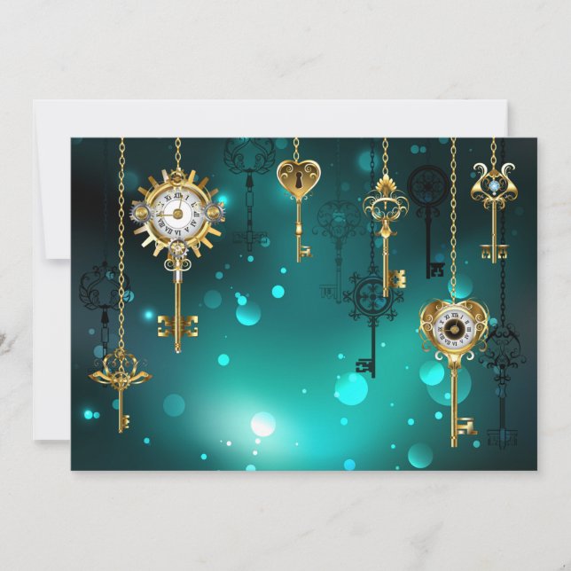 Skeleton Keys on Green Background (Devant)