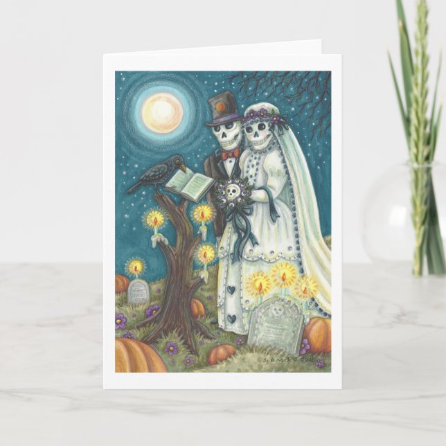 SKELETON MARIAGE DANS LE CÉMETTRE GRÂCE CARTE DE S (Devant)