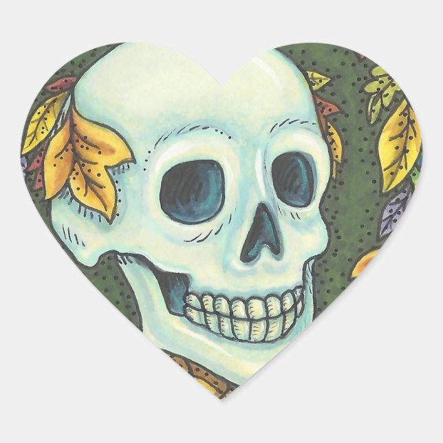 SKELETON PORTRAIT, SKULL HALLOWEEN STICKERS SHEET (Devant)