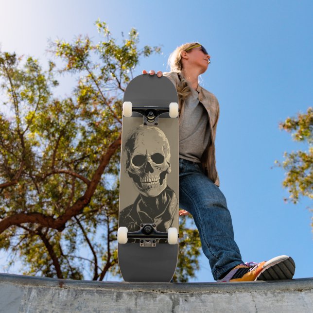 SKELETON souriant Skateboard Deck (Extérieur 1)