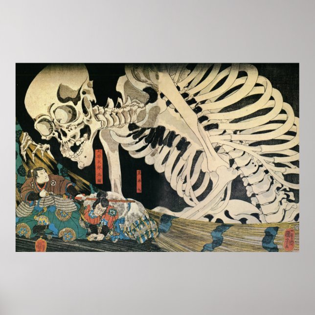 Skeleton Spectre par Kuniyoshi Utagawa Poster (Devant)