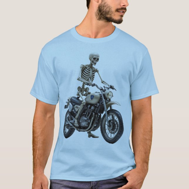 Skeleton sur moto T-shirt homme de base (Devant)