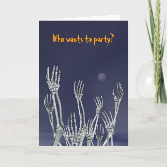 Skeletons - Carte de voeux Halloween (Devant)