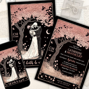 Skeletons et Faire-part de mariage Sakura Tarot