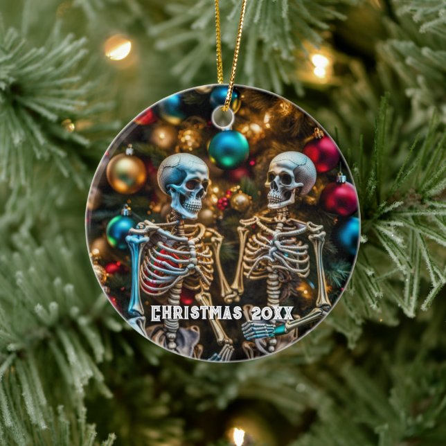 Skeletons et ornements colorés Noël (Arbre)