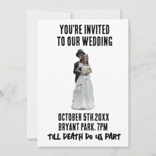 SKELETONS MARIAGES GOTHIQUES INVITATIONS PERSONNAL