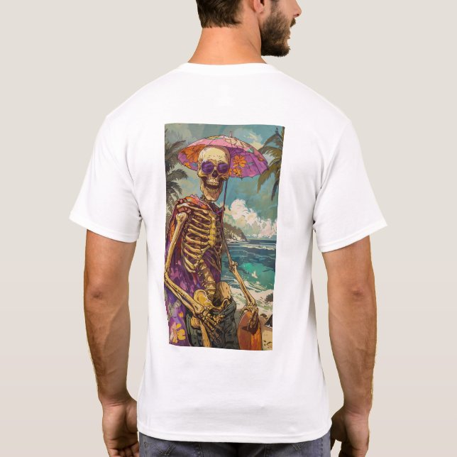 Skeletor drôle en vacances AR 916 T-Shirt (Dos)