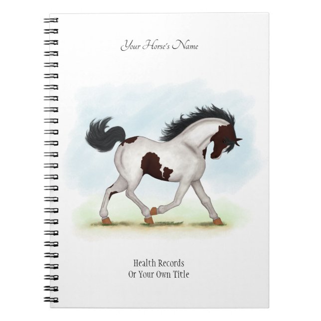 Skewbald Pinto Personalized Horse Owner's Journal (Devant)