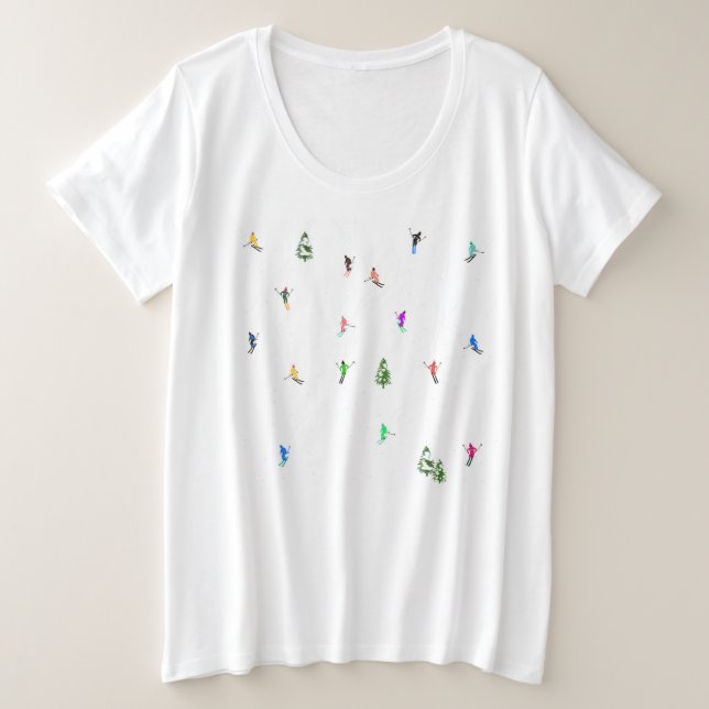 Ski alpin d'hiver Ski Ski Ski Motif (Design devant)