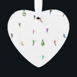 Ski alpin d'hiver Ski Ski Ski Motif<br><div class="desc">skieur d'hiver cool design motif avec skieurs skieurs sur les pistes de la station de ski alpin parmi des sapins enneigés dans les alpes. Les skieurs freeride portent des combinaisons de ski rétro vintages et colorées, descendent en ski avec des skis sur un arrière - plan de paysage de montagne...</div>