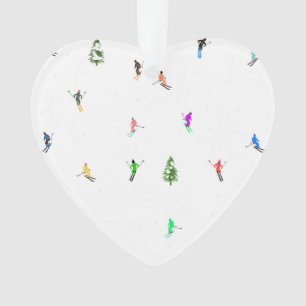 Ski alpin d'hiver Ski Ski Ski Motif