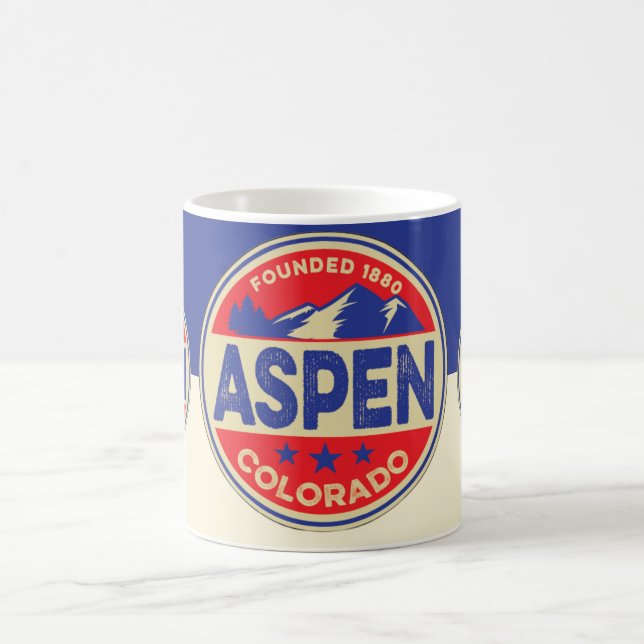 Ski Aspen Blue & Red Mug (Centre)