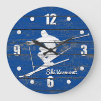 Ski De Descente Personnaliser Grande Horloge