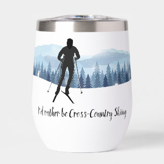 Ski de fond Design Vin Thermal Tumbler