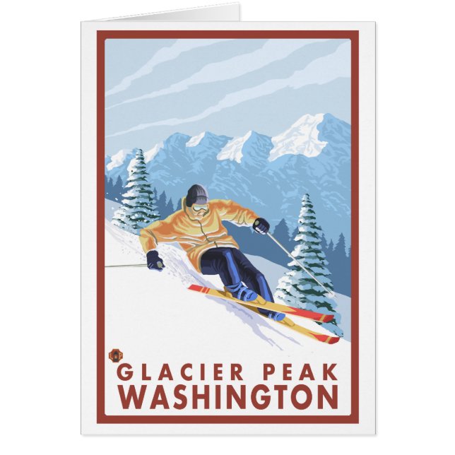Ski de neige - Glacier Peak, Washington (Devant)