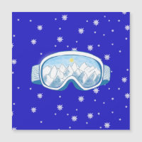 Ski Goggles avec réflexion de montagne