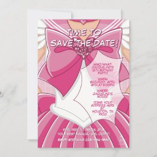 [SKI] Invitation d'anniversaire de fille magique r