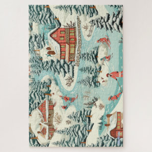 ski lodge neige montagne 1014 pcs Puzzle