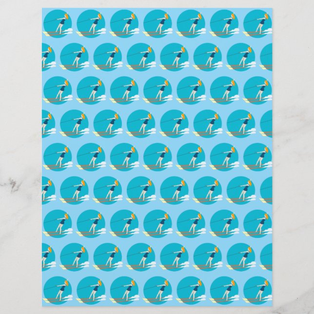 Ski nautique de style vintage (Devant)