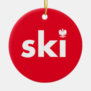 Ski polonais Nom de famille Noël Ornement