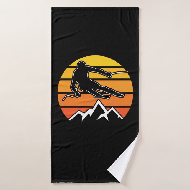 Ski rétro (Serviette de bain)