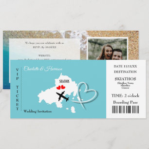 Skiathos Mariage Destination Carte d'embarquement