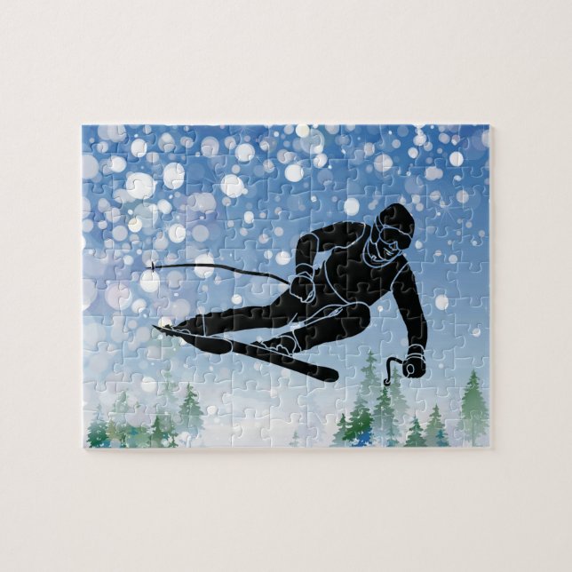 Skier Design Jigsaw Puzzle (Horizontal)