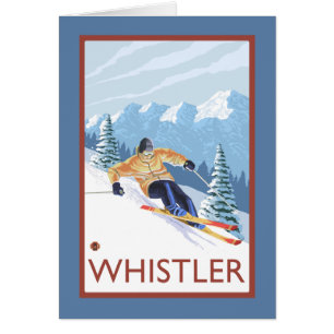 Skieur de neige de Downhhill - Whistler, AVANT