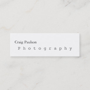 Skinny Photographie tendance Carte de visite blanc