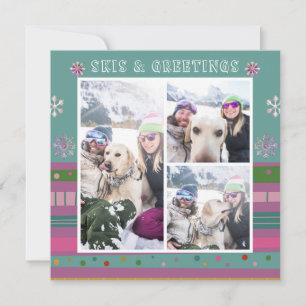 Skis et voeux Noël Neige hiver Ski 3 Photo