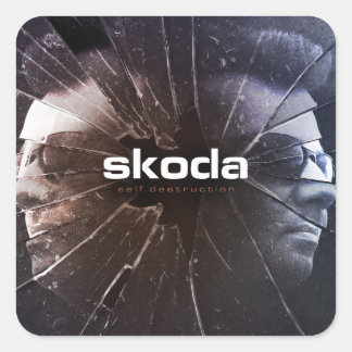 Skoda - Auto-destruction - Autocollant Carré