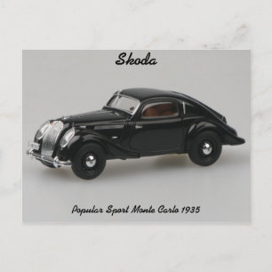 Skoda Popular Sport Monte Carlo 1935 Carte postale