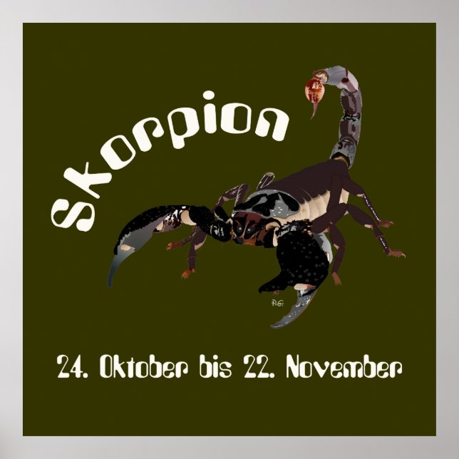 Skorpion 24. Oktober bis 22. November Poster (Devant)