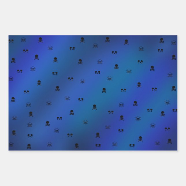 Skull cadeau papier set (Devant)