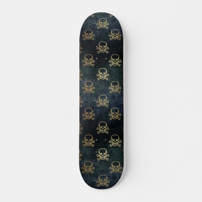 Skull gothique et skateboard os (Devant)