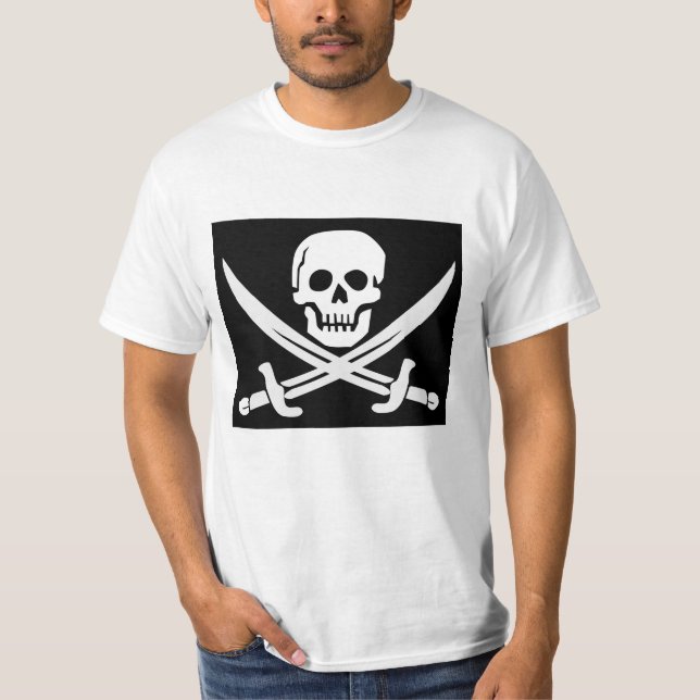 SKULL N CROSSBONES PIRATE T-SHIRTS (Devant)