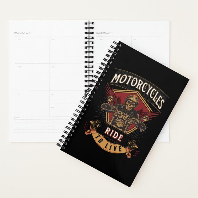 Skull Ride Cycles moteurs, Ride To Live (Devant avec enveloppe)