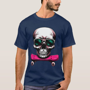 Skull Skateboard - Skaters Skull T-Shirt