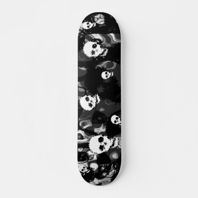 Skull Spectres B&W skateboard (Devant)