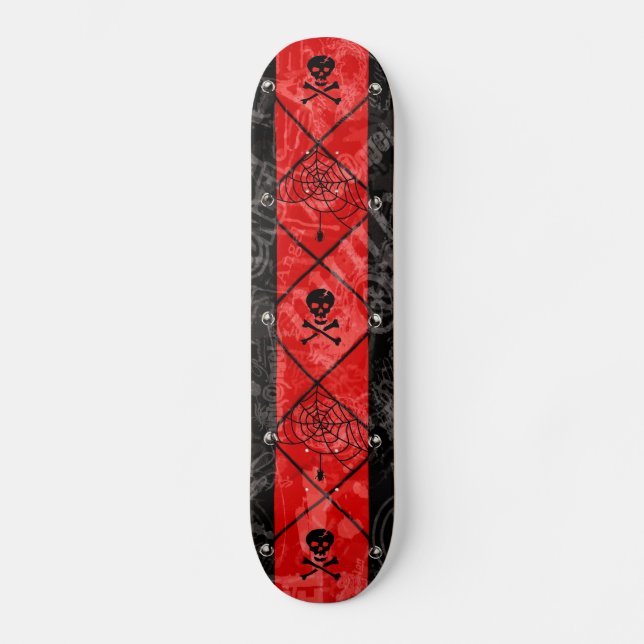 Skuls et araignées Skateboard Deck (Recto)