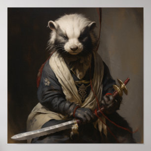 Skunk Samurai - Poster Majestic Bandana Realism