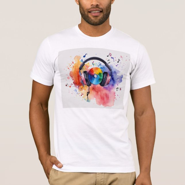 Sky Beats : DJ dans le T-Shirt Design des nuages (Devant)